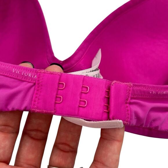 Victorias Secret hot pink t-shirt lightly lined wireless bra size 32C - Picture 3 of 4